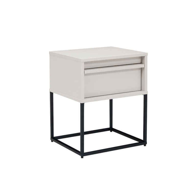Albion Single Drawer Bedside - Stone
