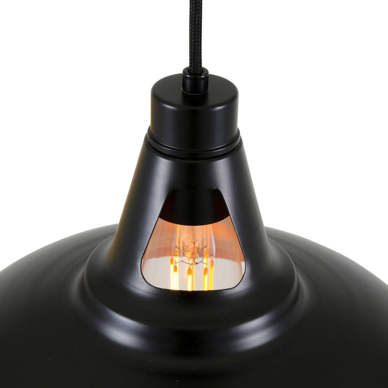 Alma Copper Pendant with Black Exterior - Mullan Lighting