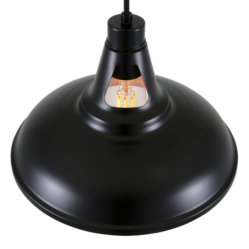 Alma Copper Pendant with Black Exterior - Mullan Lighting