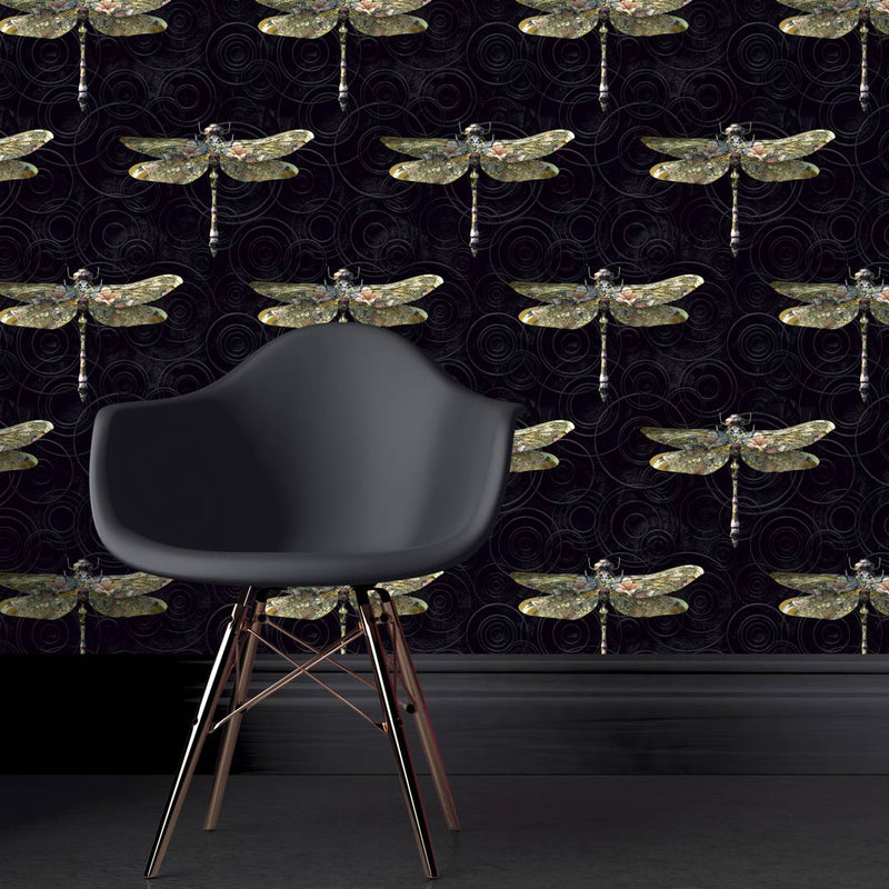 Anisoptera Botanicus Wallpaper - Insects Noir