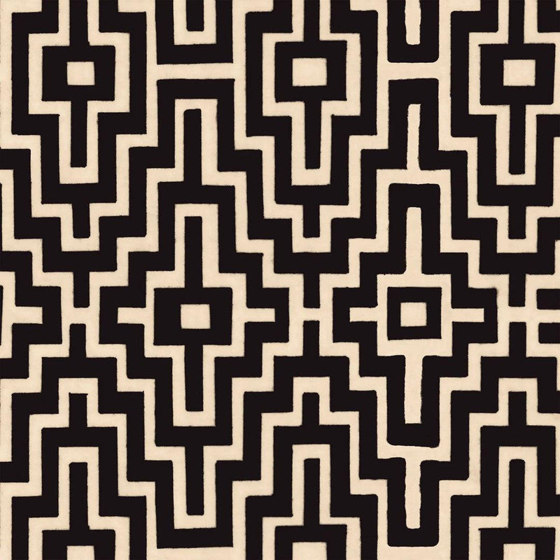 Ankara Geometric Wallpaper - Soot