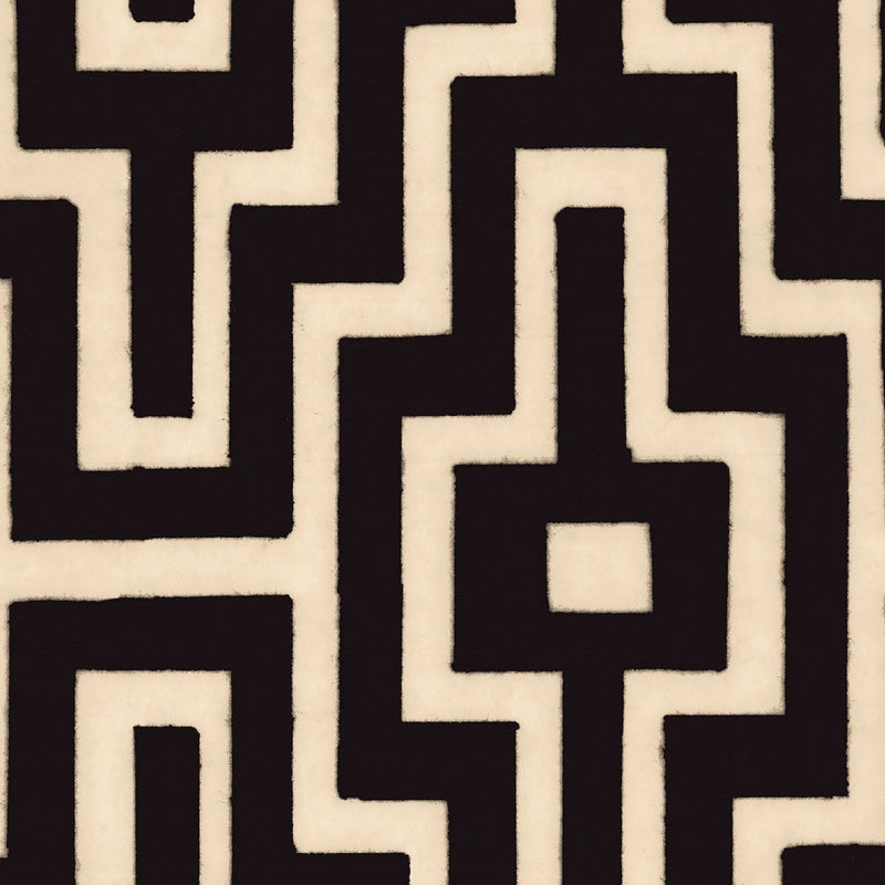 Ankara Geometric Wallpaper - Soot