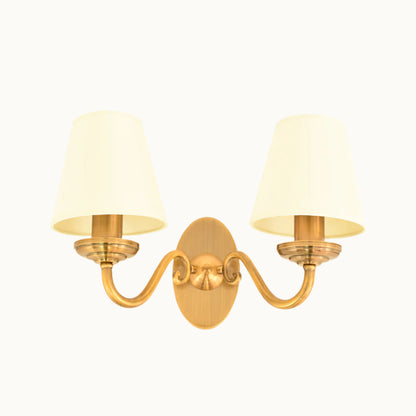 Antique Brass Two Arm Wall Lamp - RV Astley