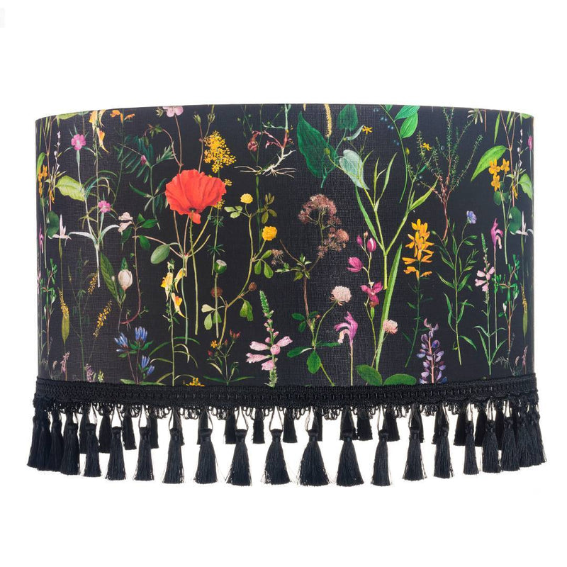 Aquafleur Anthracite Drum Lampshade by MINDTHEGAP