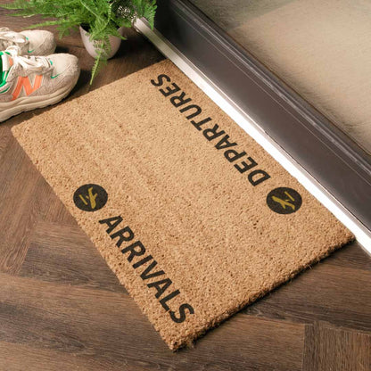 Arrivals and Departures Doormat