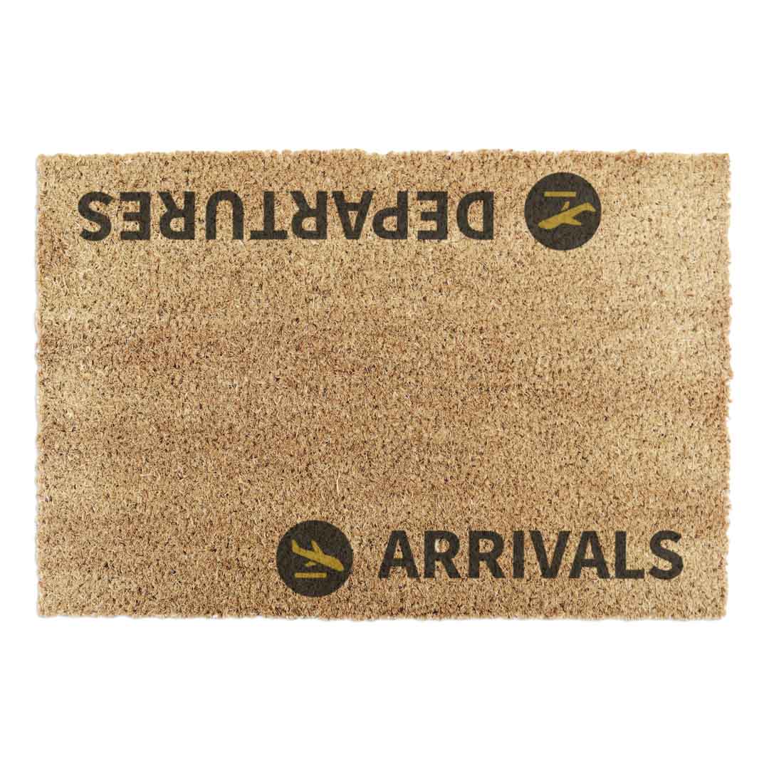Arrivals and Departures Doormat