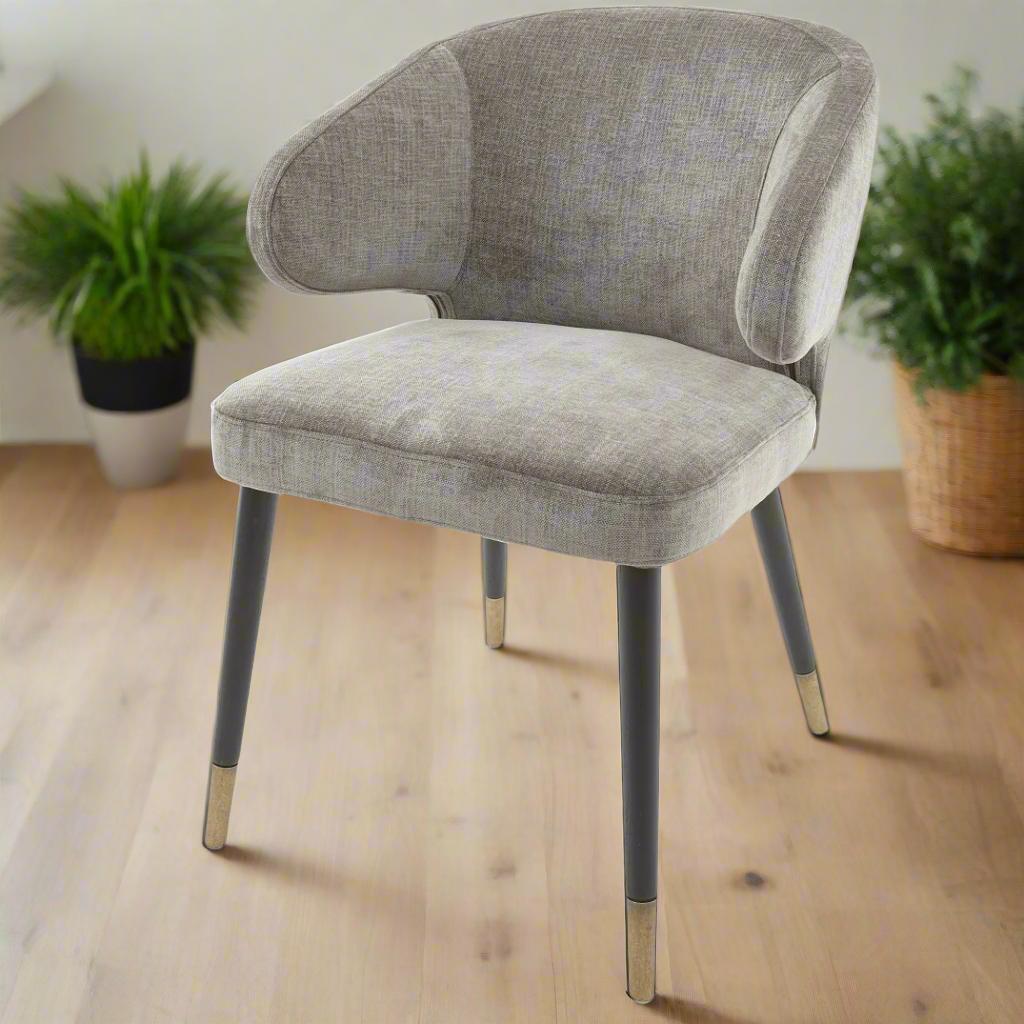 Arrone Mouse Chenille Chair - RV Astley