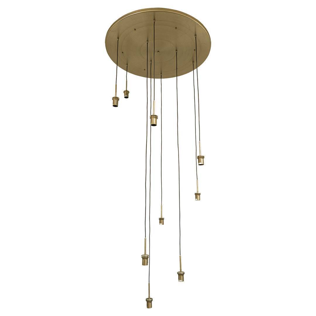 Astley Nine Pendant in Antique Brass - RV Astley
