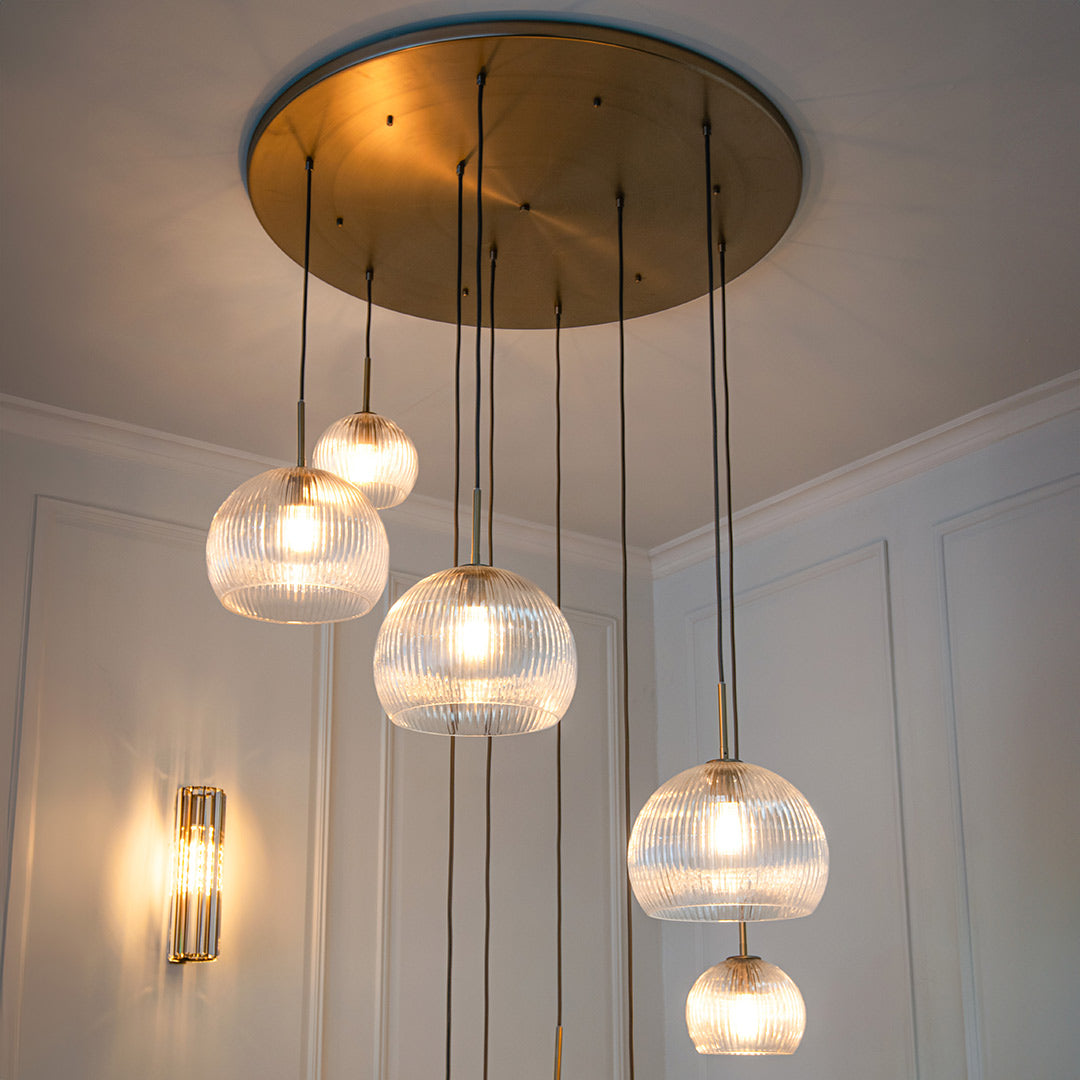Astley Nine Pendant in Antique Brass - RV Astley