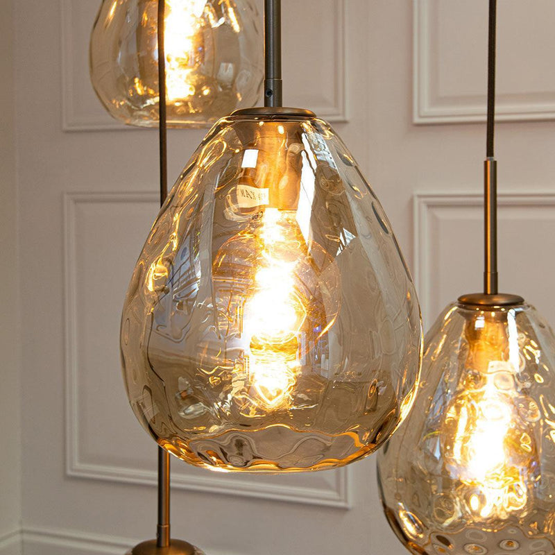 Astley Nine Pendant in Brushed Muted Bronze - RV Astley