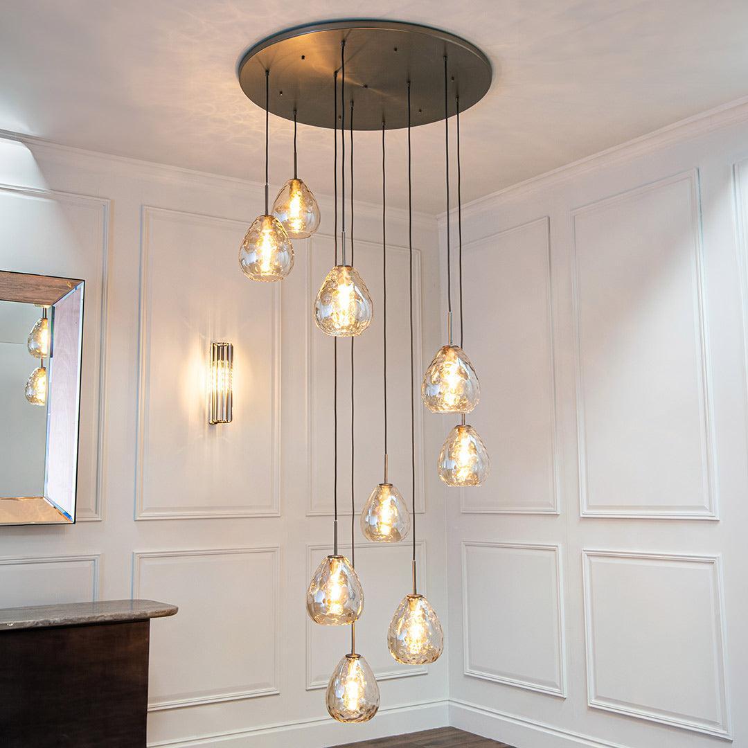 Astley Nine Pendant in Brushed Muted Bronze - RV Astley