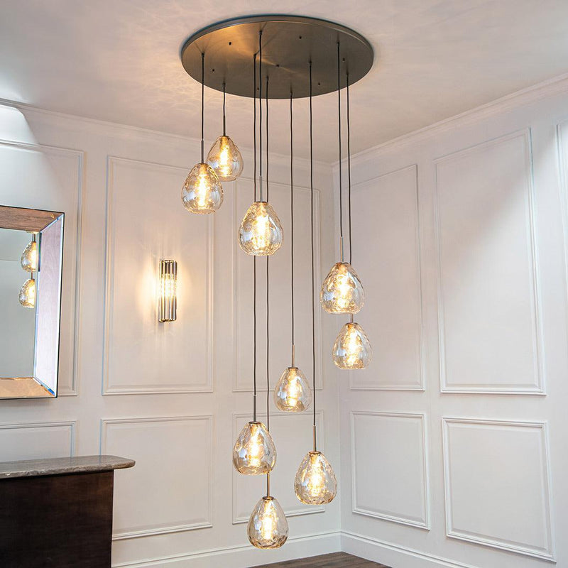 Astley Nine Pendant in Brushed Muted Bronze - RV Astley