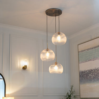 Astley Three Pendant - Brushed Muted Bronze - RV Astley