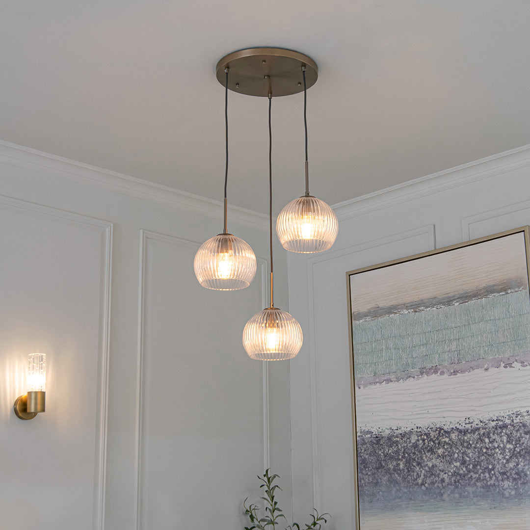 Astley Three Pendant - Brushed Muted Bronze - RV Astley