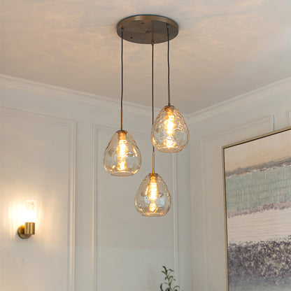 Astley Three Pendant - Brushed Muted Bronze - RV Astley