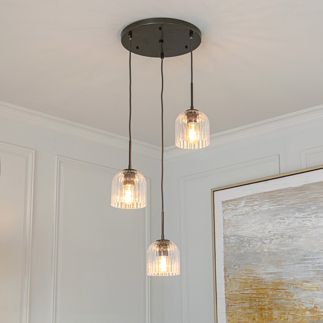 Astley Three Pendant - Dark Bronze - RV Astley