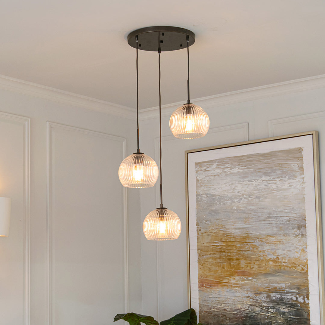 Astley Three Pendant - Dark Bronze - RV Astley