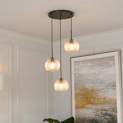 Astley Three Pendant - Dark Bronze - RV Astley