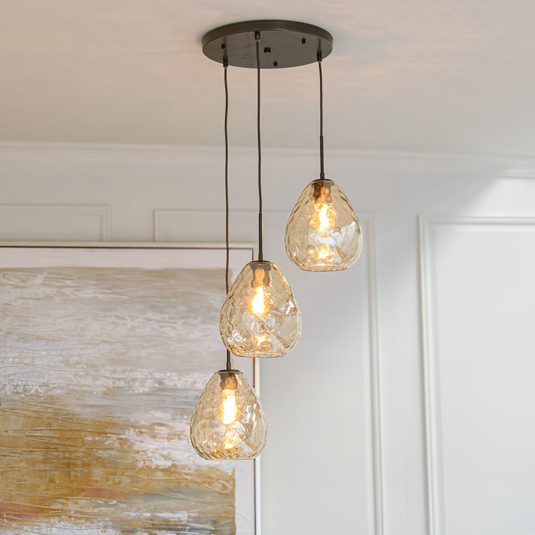 Astley Three Pendant - Dark Bronze - RV Astley