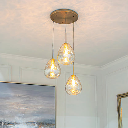 Astley Three Pendant in Antique Brass - RV Astley