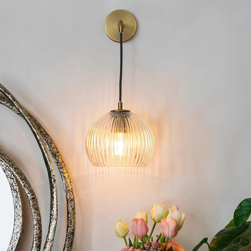 Astley Wall Pendant in Antique Brass - RV Astley