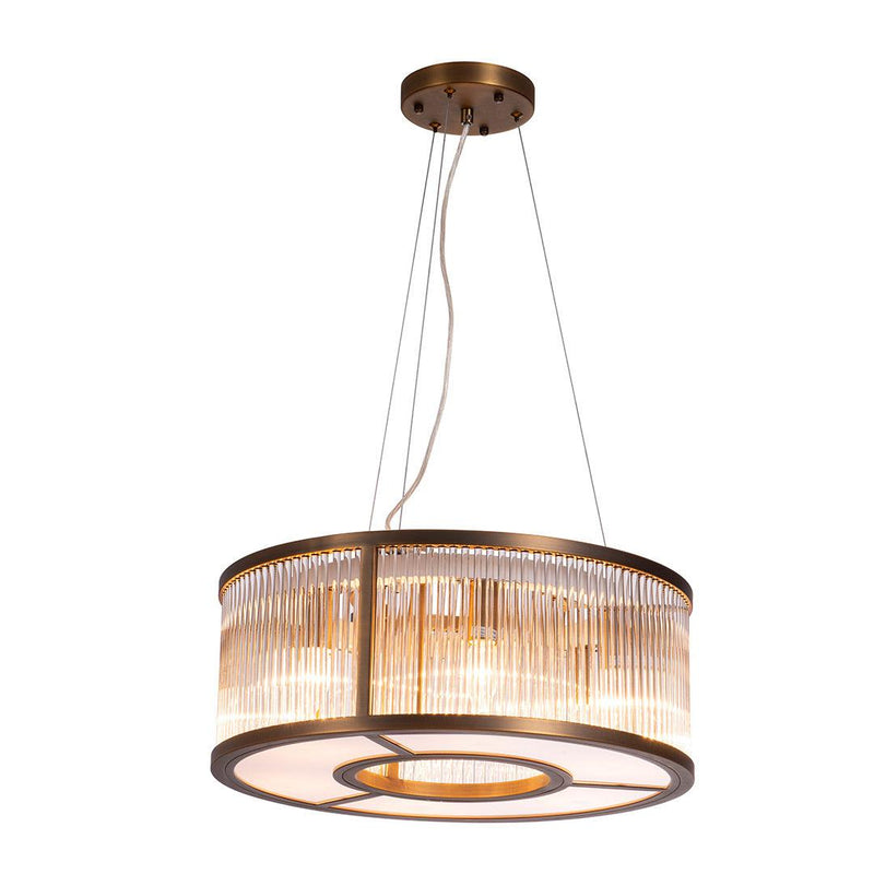 Aston Cylinder Brass Pendant Light - RV Astley