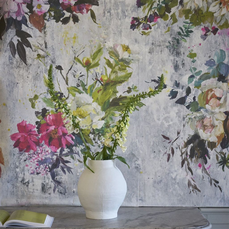 Aubriet Wallpaper - Fuchsia -Designers Guild