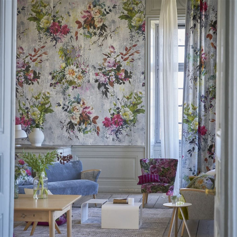Aubriet Wallpaper - Fuchsia -Designers Guild