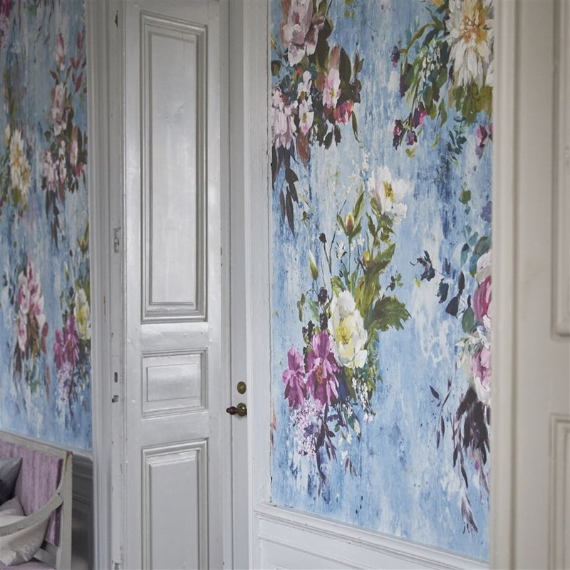 Aubriet Wallpaper - Slate Blue - Designers Guild