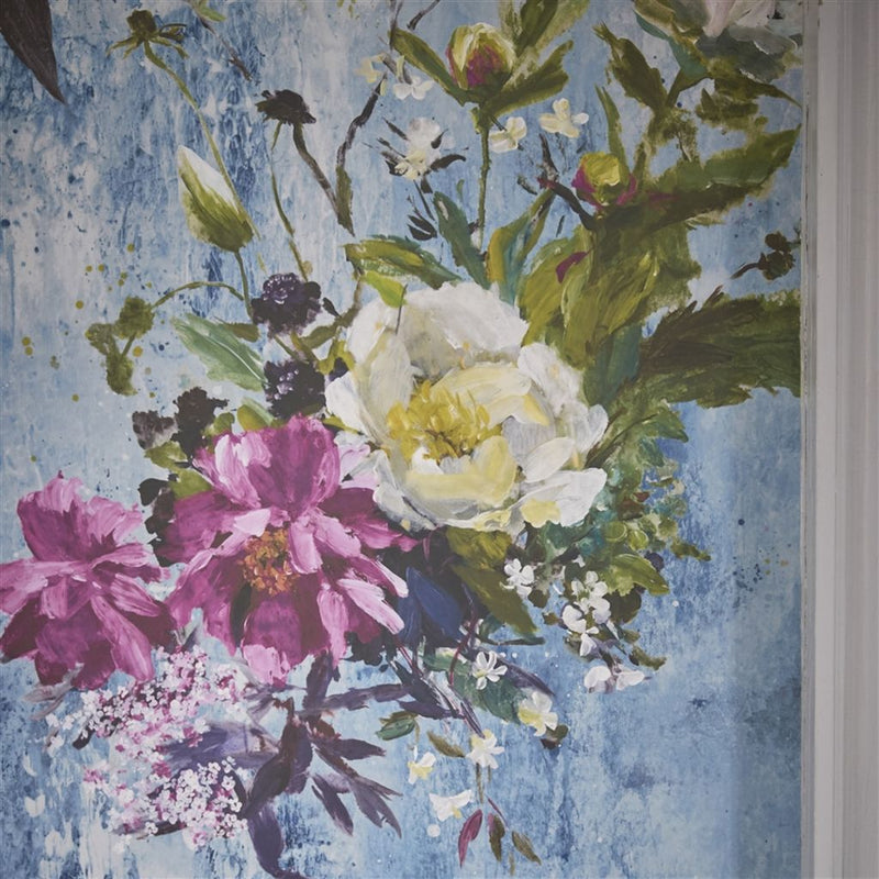 Aubriet Wallpaper - Slate Blue - Designers Guild