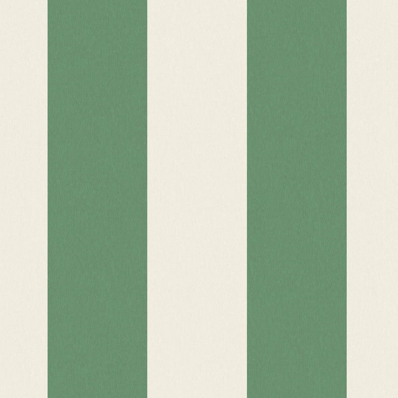 Awning Stripe Wallpaper - Green & Magnolia