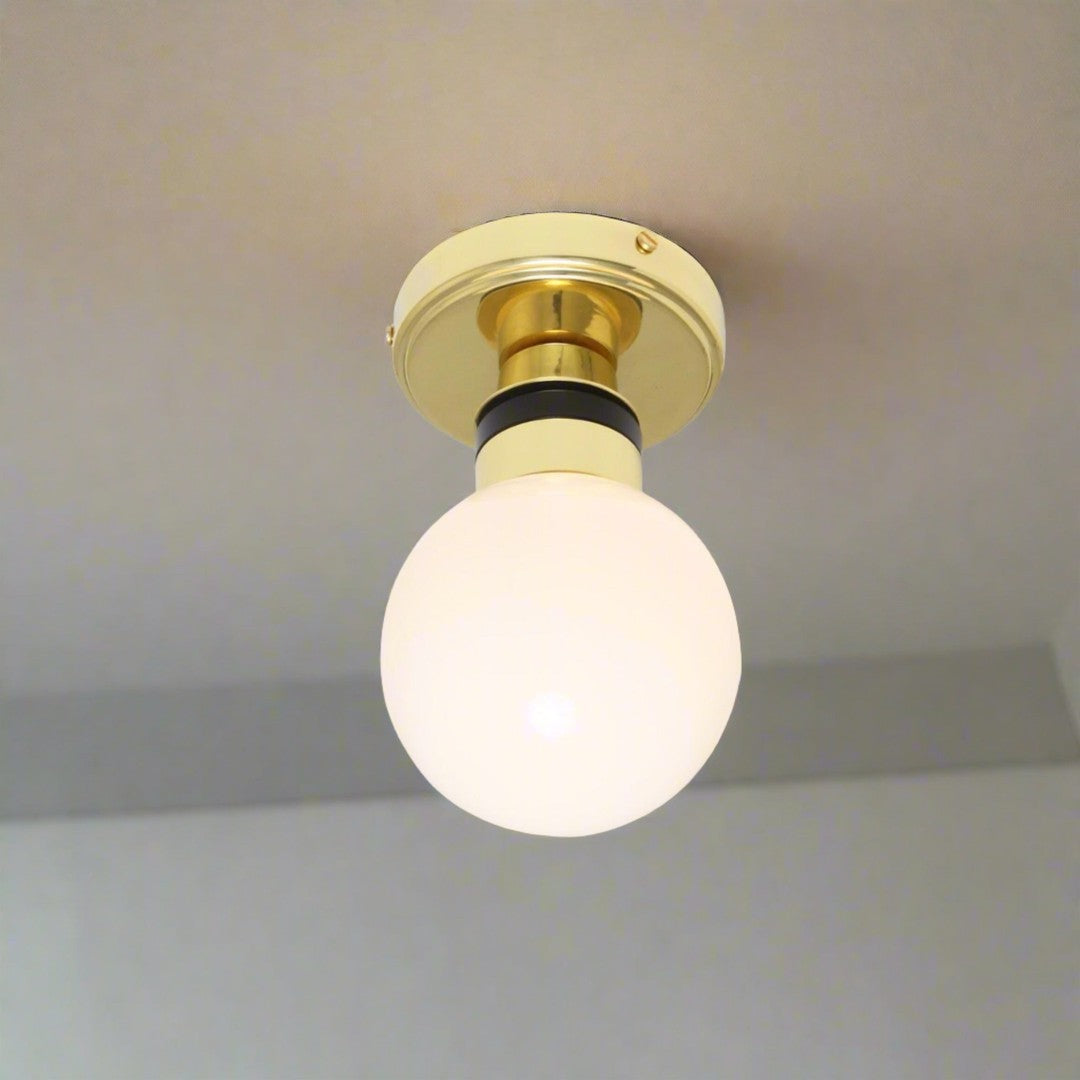 Ayr Globe Flush Bathroom Ceiling Light - Mullan Lighting