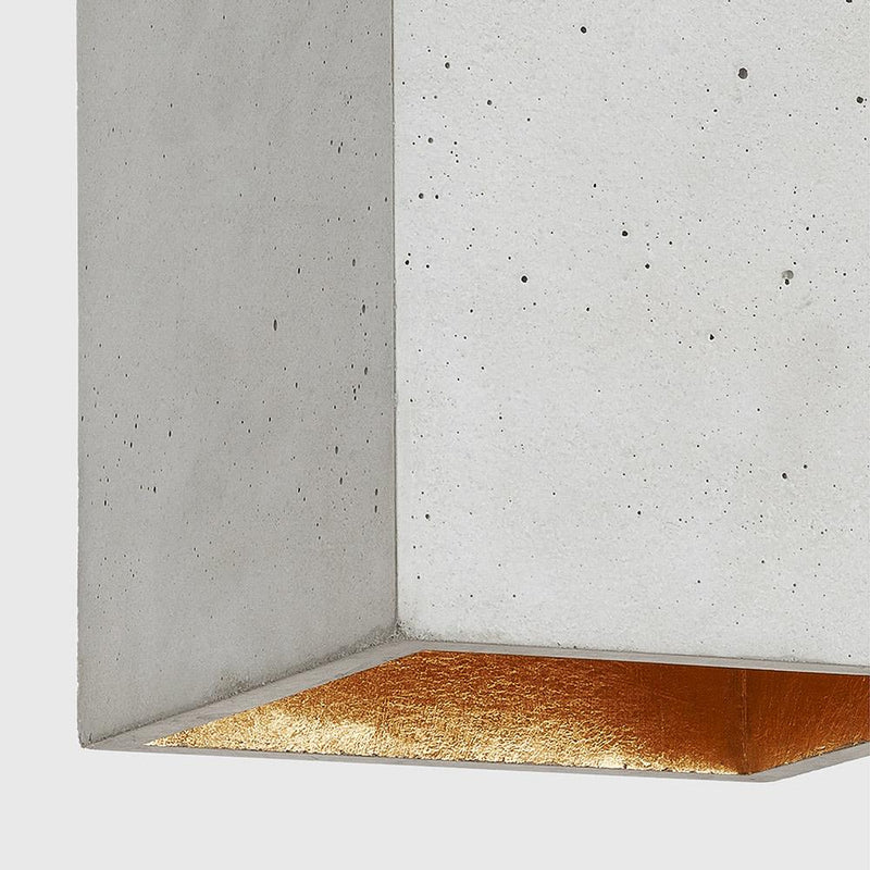 B5 Large Concrete Cubic Pendant Light - Light Grey - GANTlights