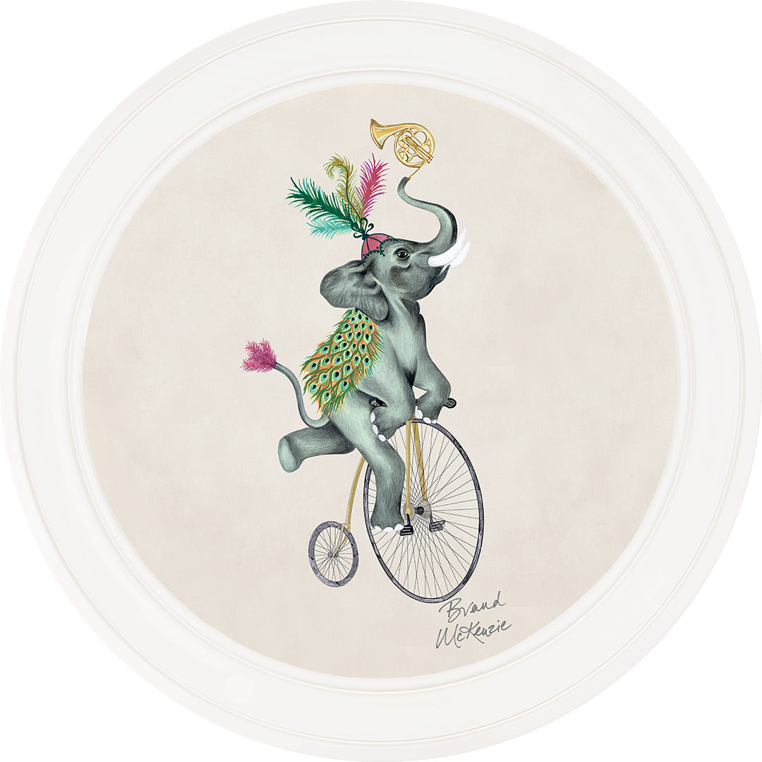 Balancing Act - Elliot on Chalk White - Brand McKenzie Framed Art Prints