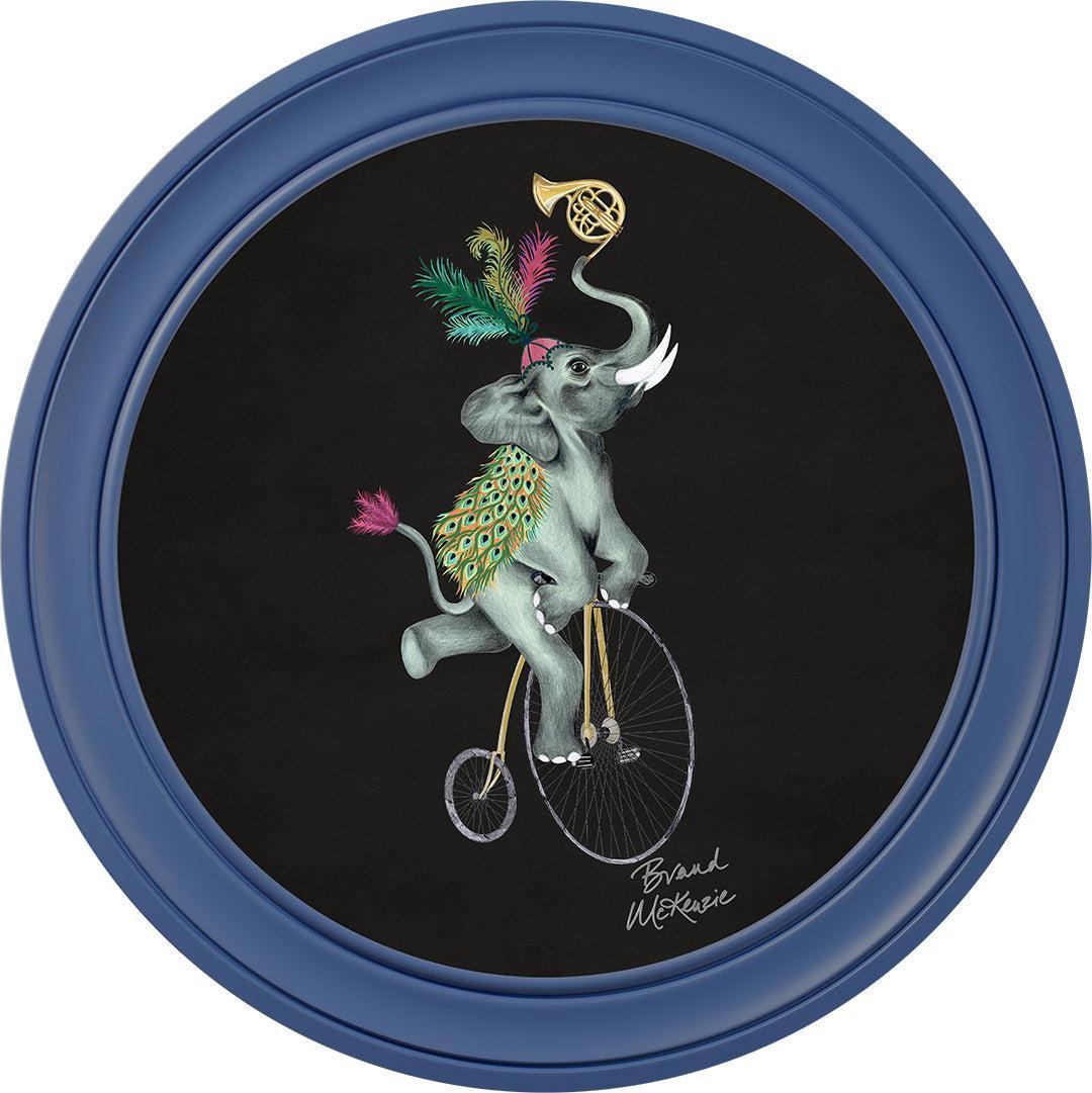 Balancing Act - Elliot on Charcoal Black - Brand McKenzie Framed Art Prints