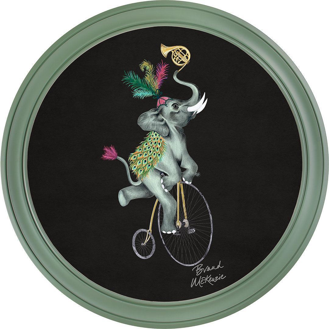 Balancing Act - Elliot on Charcoal Black - Brand McKenzie Framed Art Prints