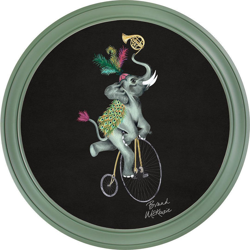 Balancing Act - Elliot on Charcoal Black - Brand McKenzie Framed Art Prints