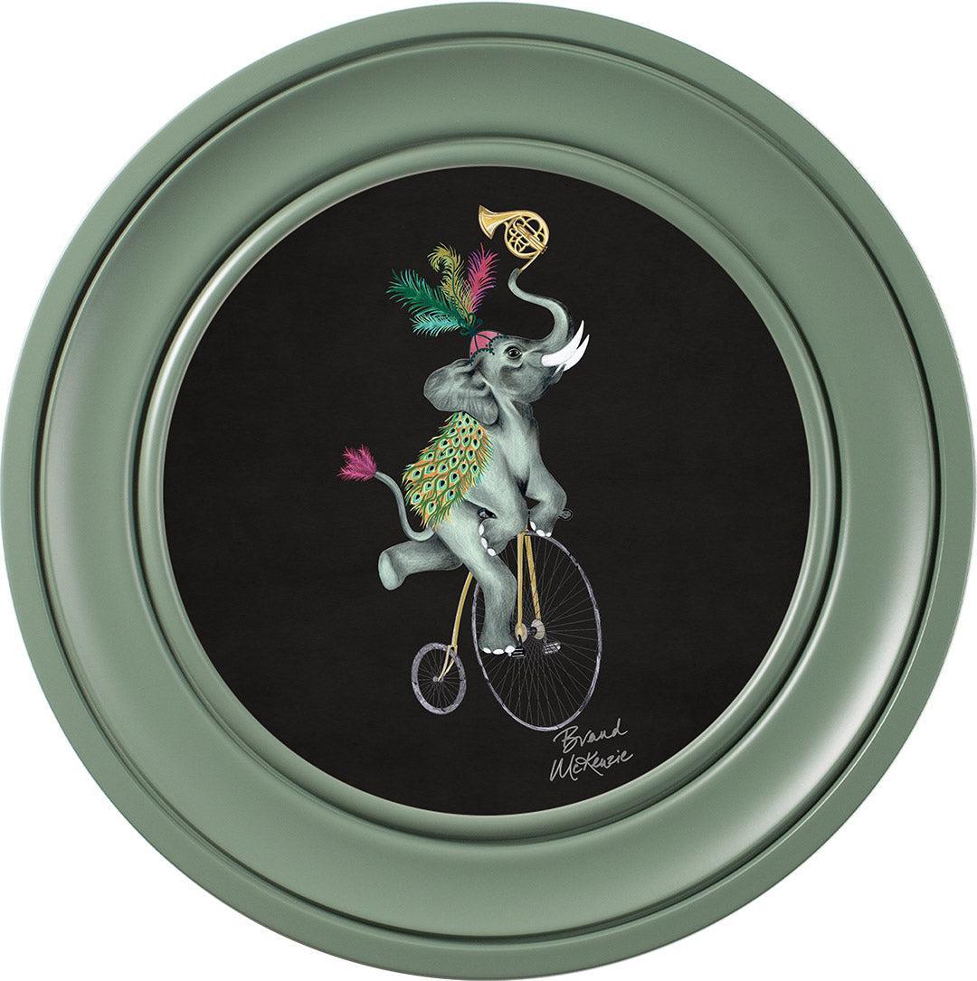 Balancing Act - Elliot on Charcoal Black - Brand McKenzie Framed Art Prints