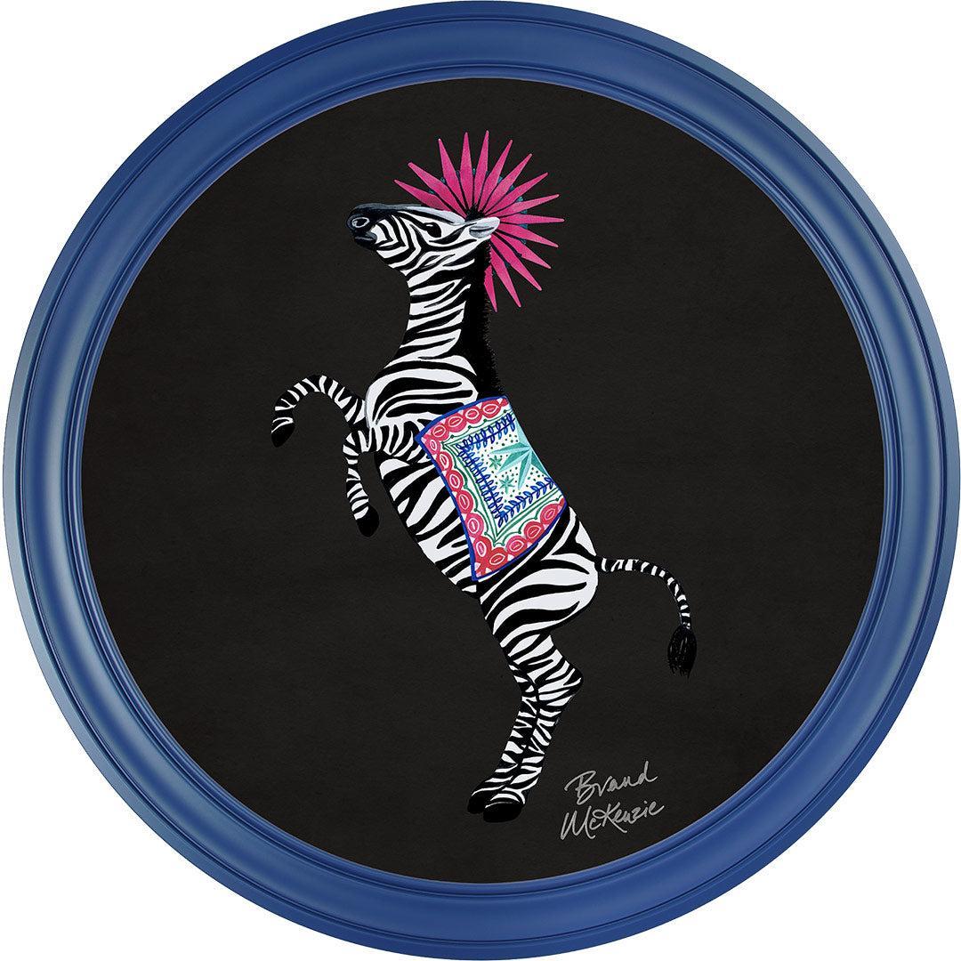 Balancing Act - Kiki on Charcoal Black - Brand McKenzie Framed Art Prints