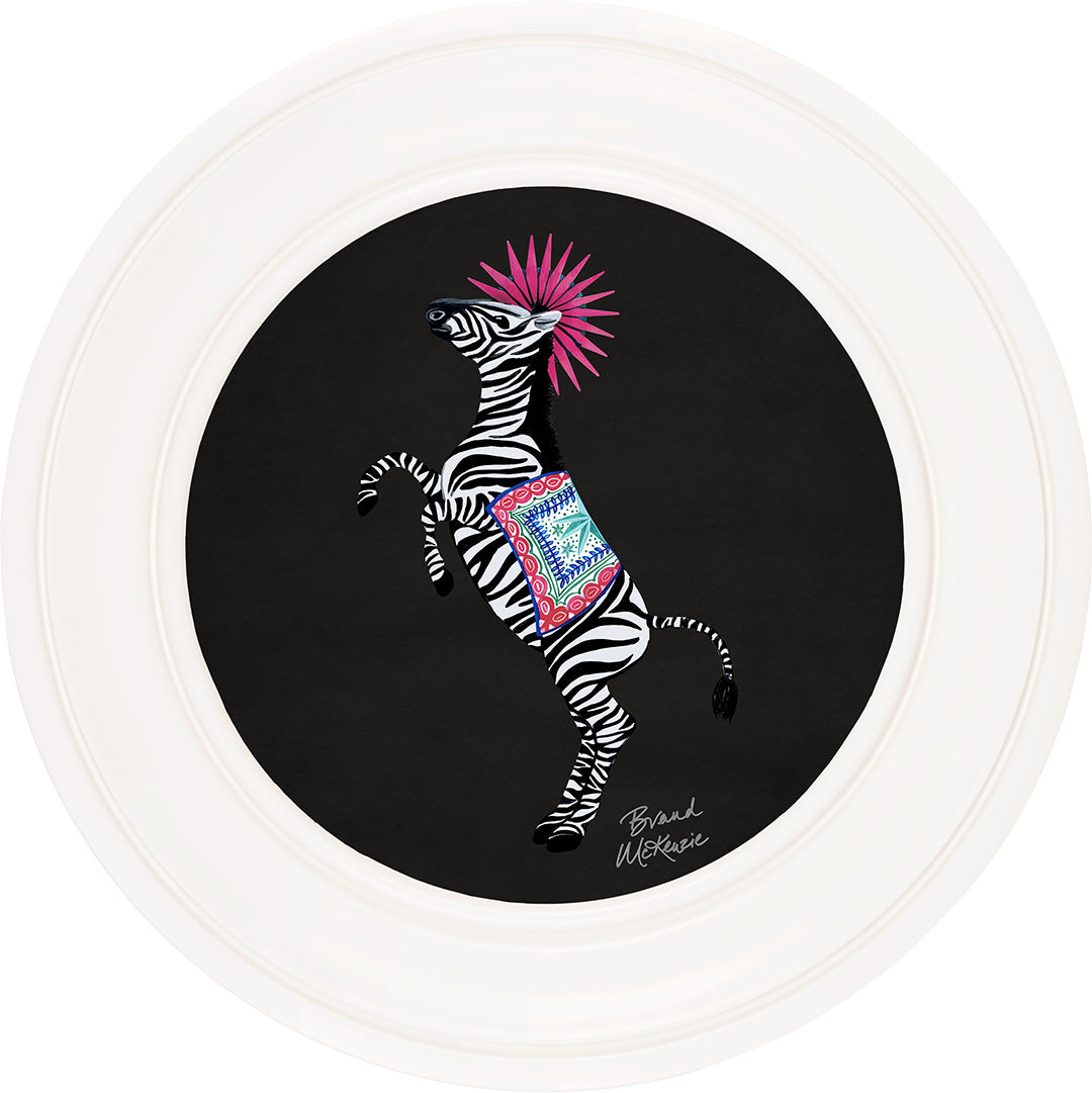 Balancing Act - Kiki on Charcoal Black - Brand McKenzie Framed Art Prints