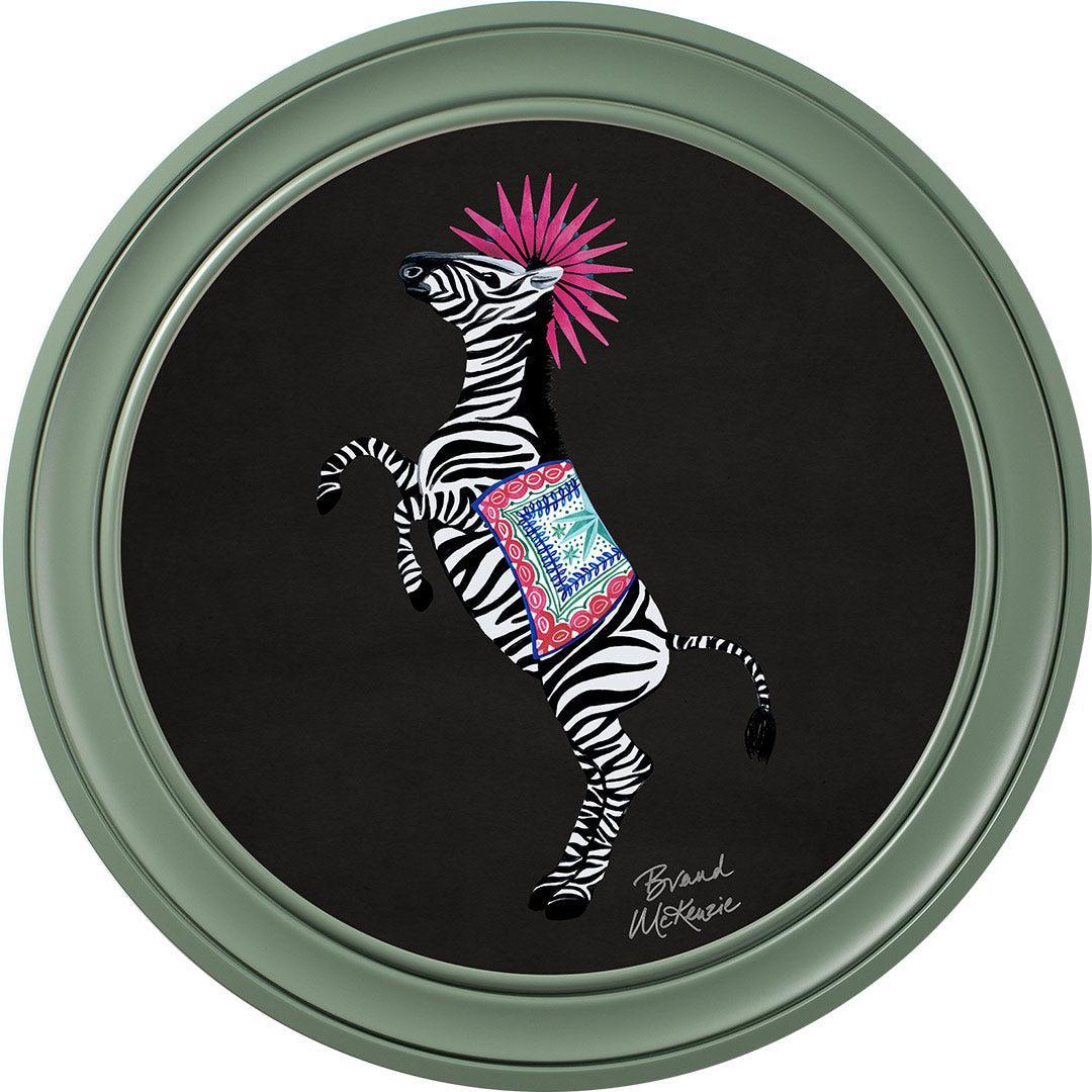 Balancing Act - Kiki on Charcoal Black - Brand McKenzie Framed Art Prints