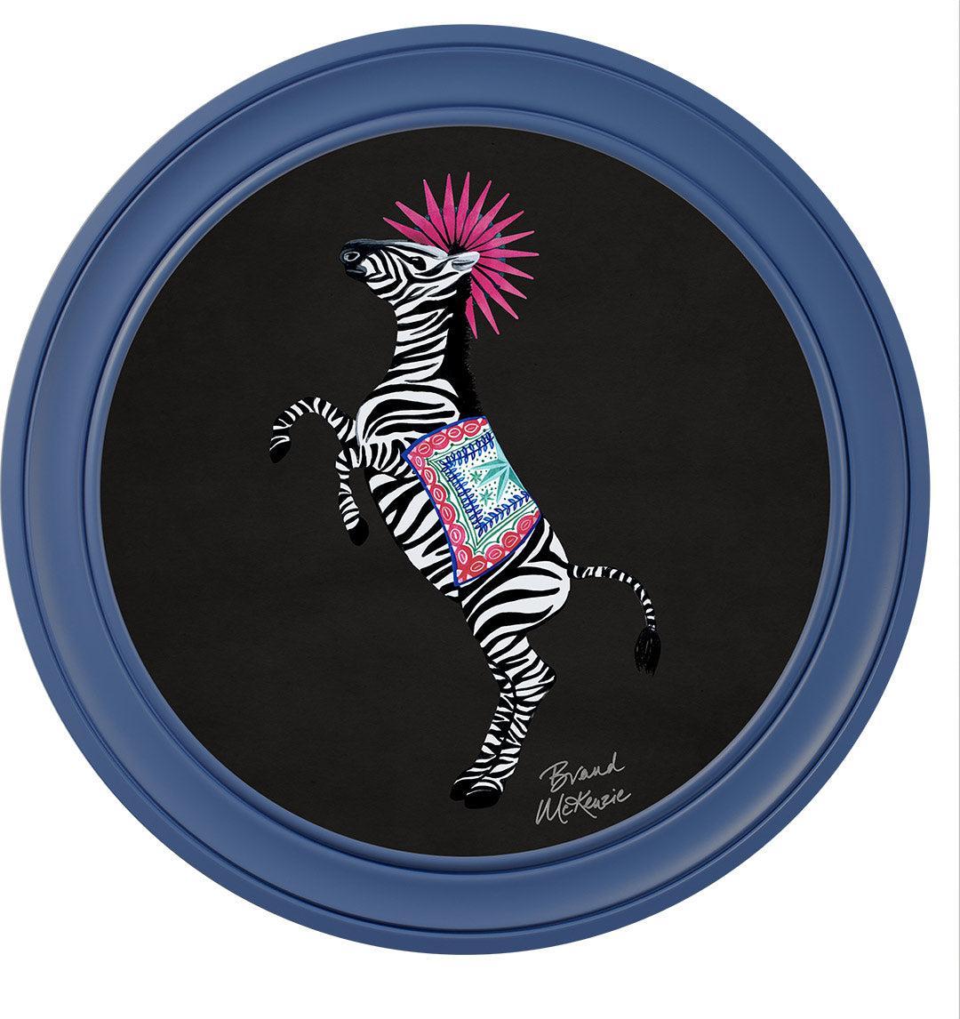 Balancing Act - Kiki on Charcoal Black - Brand McKenzie Framed Art Prints