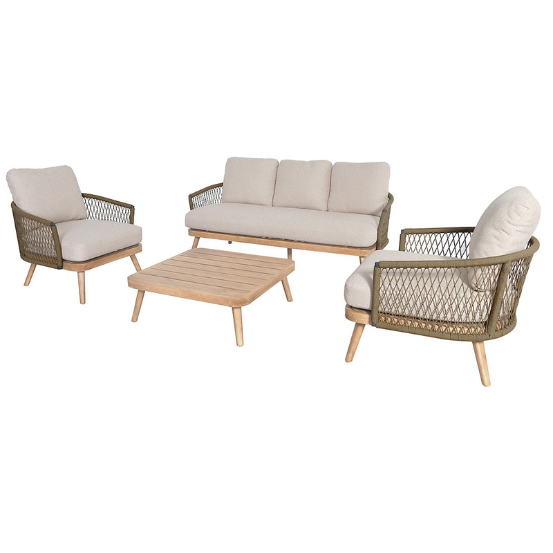 Bali Rope Weave 3 Seat Lounge Set