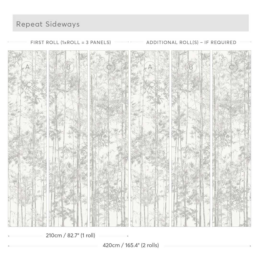Bamboo Mural Wallpaper - Set of 3 Panels - Sian Zeng
