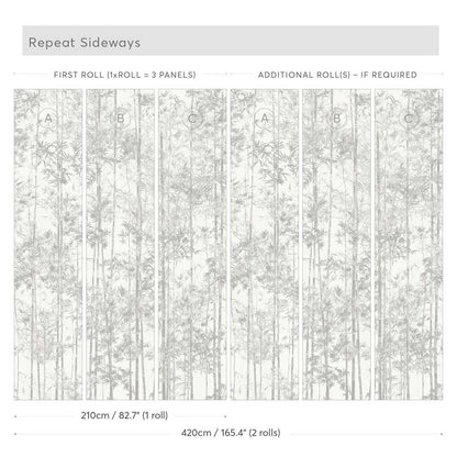 Bamboo Mural Wallpaper - Set of 3 Panels - Sian Zeng