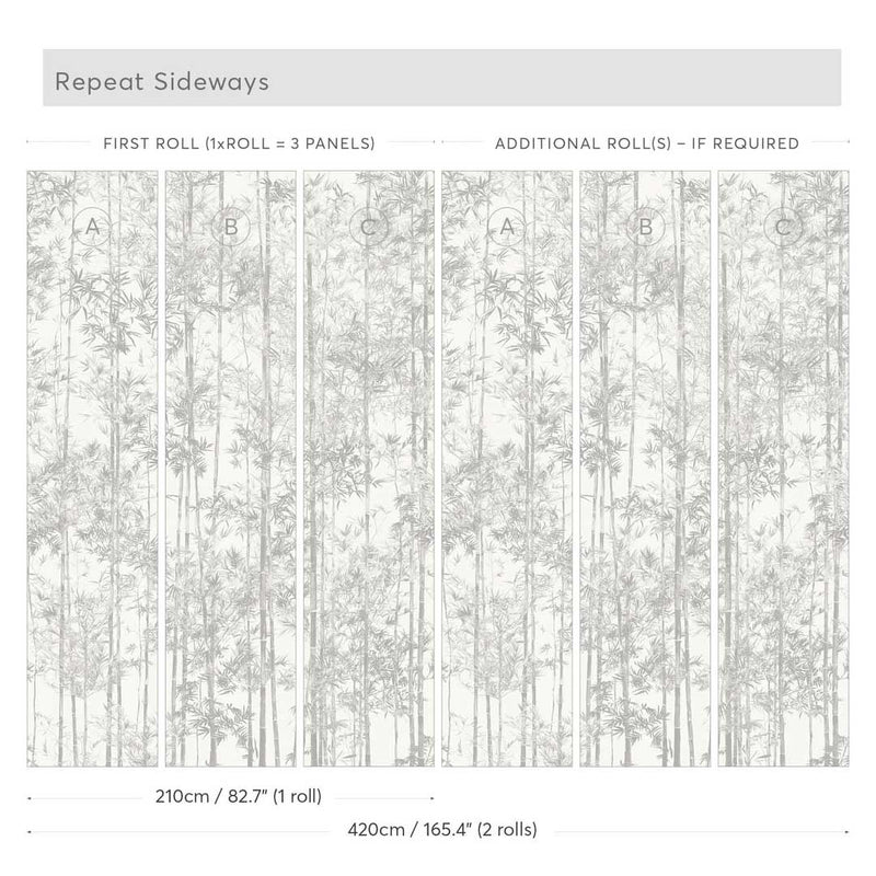 Bamboo Mural Wallpaper - Set of 3 Panels - Sian Zeng