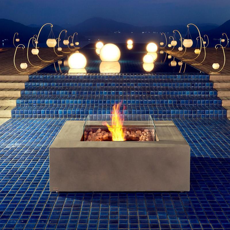 Base Bioethanol Fire Pit Table - Natural - EcoSmart Fire