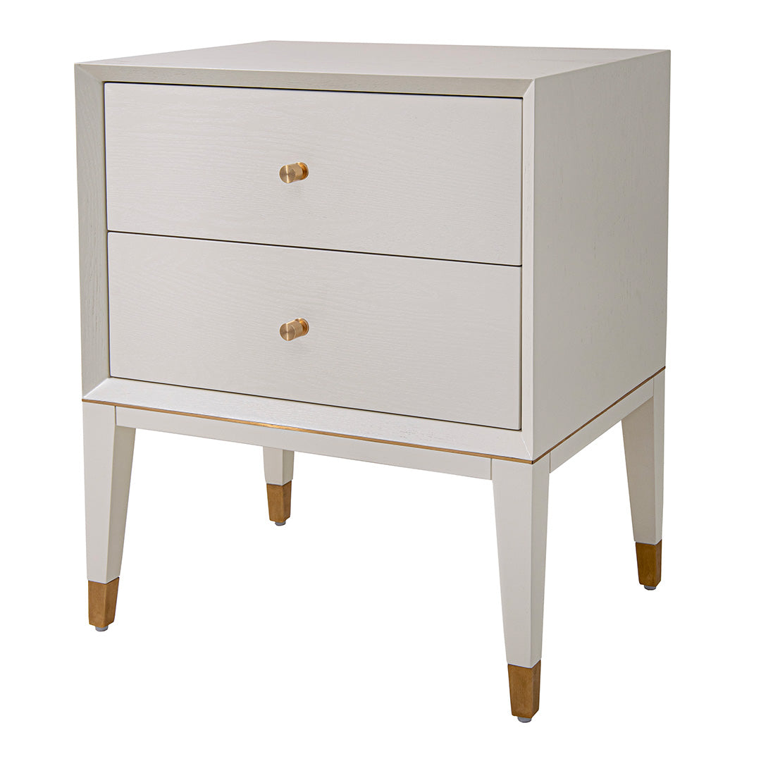 Bayeux White Bedside Table RV Astley Lime Lace