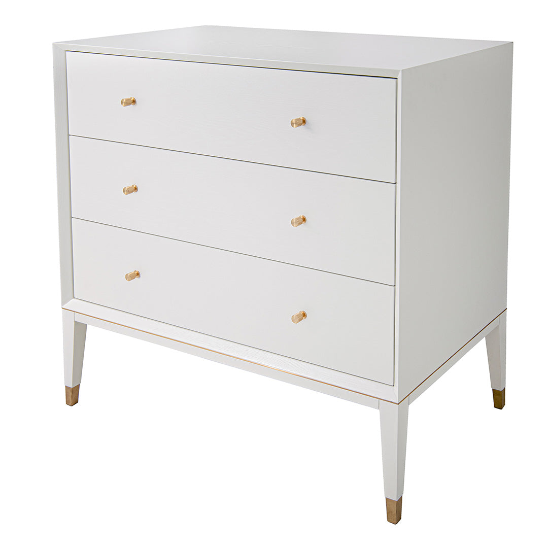 Bayeux White Three Drawer Chest - RV Astley