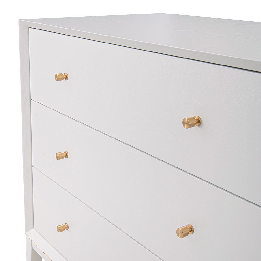 Bayeux White Three Drawer Chest - RV Astley